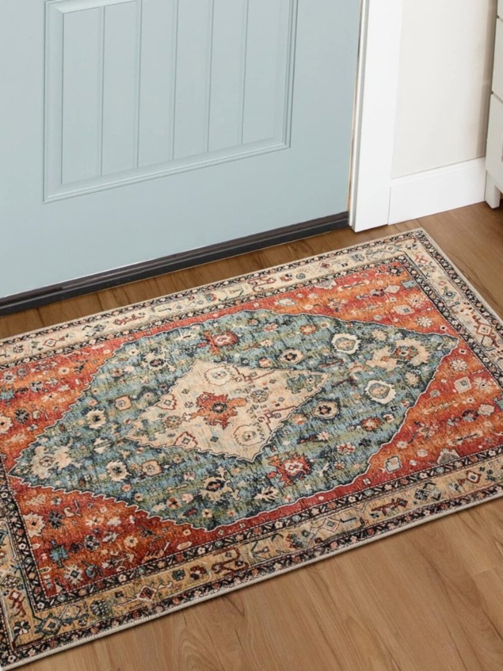 Felice Boho Tribal 2x3 Washable Small Rugs for Entryway Doormat Indoor Entrance